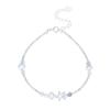 Sterling Freshwater Pearl Bracelet With Starfish Shell Charm Minimalist Layering Jewelry Women