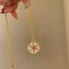 Vintage Iris Snowflake Compass Pendant Gold Necklace for Women - Elegant, Niche Luxury Design