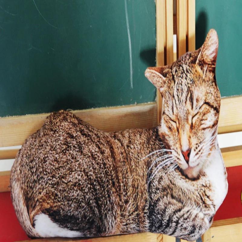 50cm Schattige Levensgetrouwe 3D Kat Hond Pluche Speelgoed Gevuld Zacht Dier Pop Simulatie Slaapkussen Bankkussen Huis Decoratie Cadeau 50cm