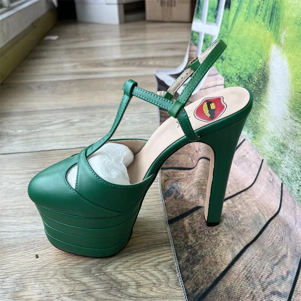 Fashion Brand Sexy Rivet 16cm High Heel Sandals Platform Party Wedding Ball T-stage Women Shoes High Quality Large 43summer Female Shoes