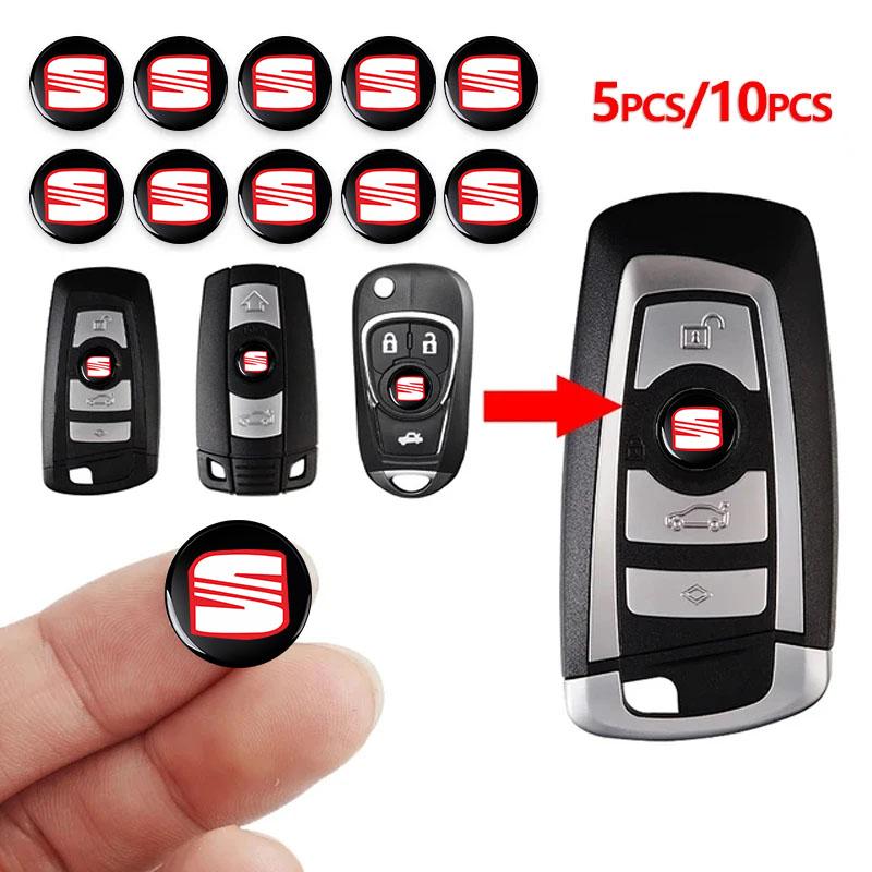 2/5/10Pcs 14mm Car Remote Key Fob Emblem Badge Radio Button Sticker For SEAT Leon FR Altea Ibiza Toledo Cordoba Alhambra Arona Ateca Exeo