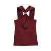 Metal Buckle Twisted Halter Slimming Women's Tank Top