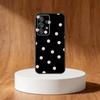 Custodia per Telefono a Pois alla Moda per Samsung S25,S24,S21,S22,S23,S30,Ultra,S20,Plus,Fe,Note,10,9,5G Cover Nera