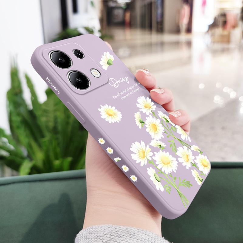 Bloom Daisies Phone Case For Xiaomi Redmi Note 13 12 12S 11 11S 10 10S 9 9S Pro Plus 4G 5G Liquid Silicone Cover