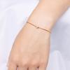 [Matthewmark] Bracelet Chain Cubic Zirconia Circlet Gold (K18) Italian Made Venetian Chain Women's Popular Accessory Birthday Present Gift Fashion Bra