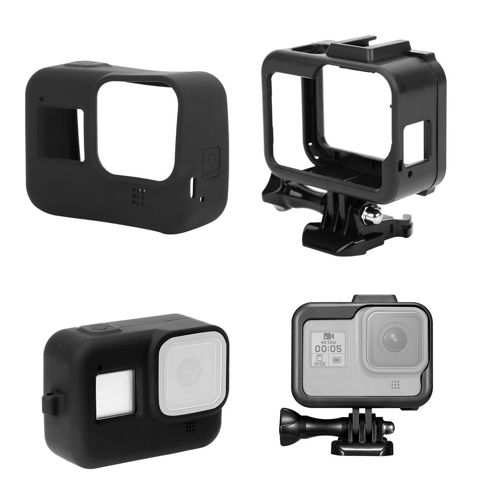 Silicon Cover Casing Protection Extension Frame Set Accessory for Gopro8 Action Camera