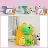 Adorable Cartoon Dinosaur Plush Backpack For Kids Gender Neutral Oxford Fabric Design