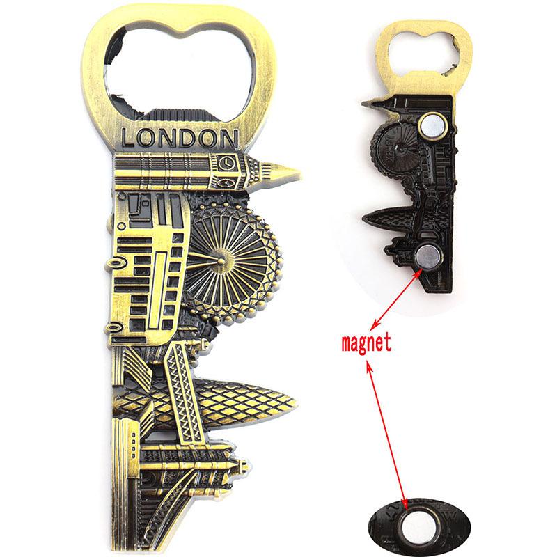 Magnete da Frigorifero & Apribottiglie 3D Retrò in Lega - Souvenir Unico di Viaggio nel Mondo Decorazione per Cucina