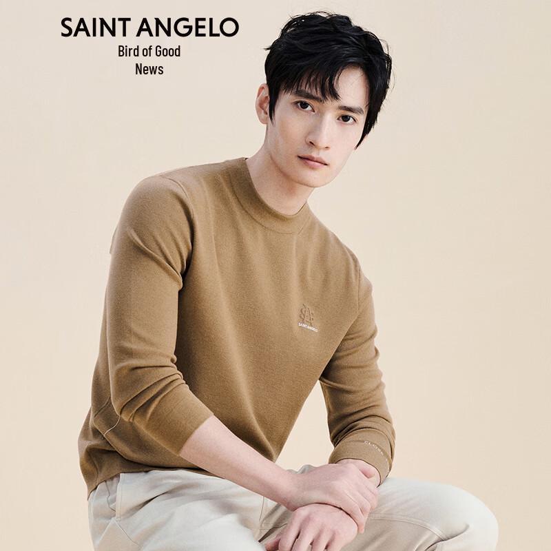 

Мужской пуловер Baoxiniao в стиле business casual из смесовой шерсти 52