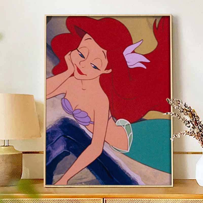 Disney Diamond Painting 5D DIY Ariel Diamond Painting Art Diamond Painting Kit Adult/Beginner Gift Idea Home Decor