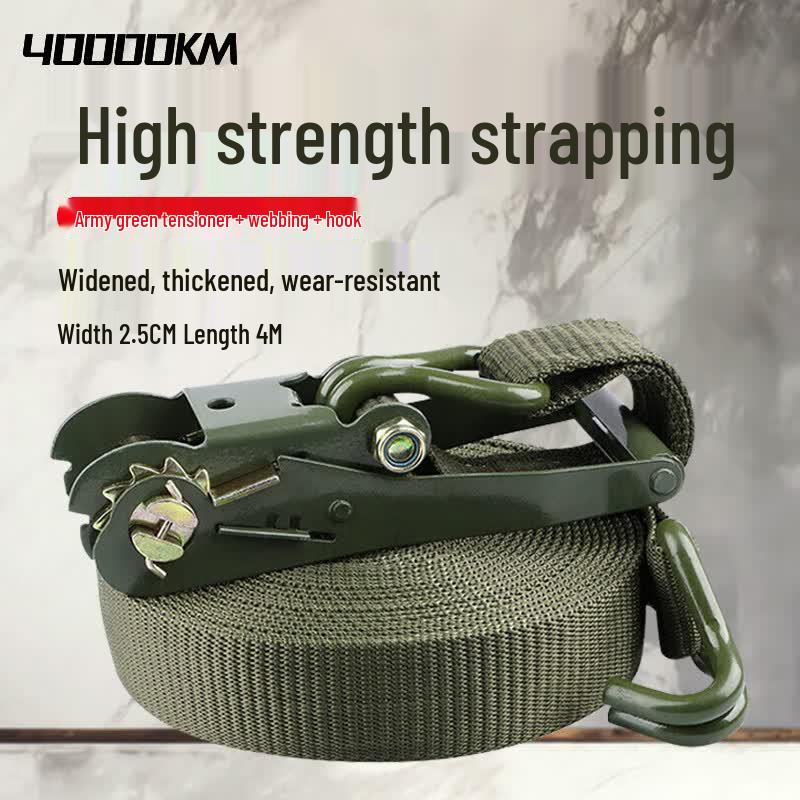 Cargo Tie-Down Strap with Ratchet Tightener
