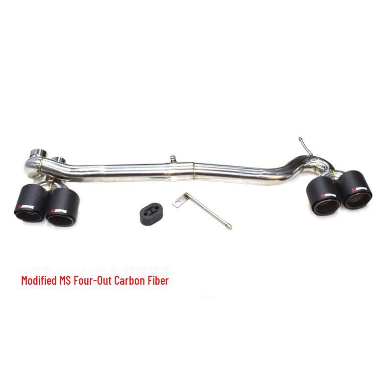 BMW 5 Series F10/F18 M5-Style Quad Exhaust Tailpipes, Stainless Steel & Carbon Fiber for 520, 525, 530li.