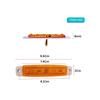 10 PCS Amber 6 LED Amber Side Marker Clearance Indicator Light for Truck Trailer RV Cab Boat Bus Lorry
