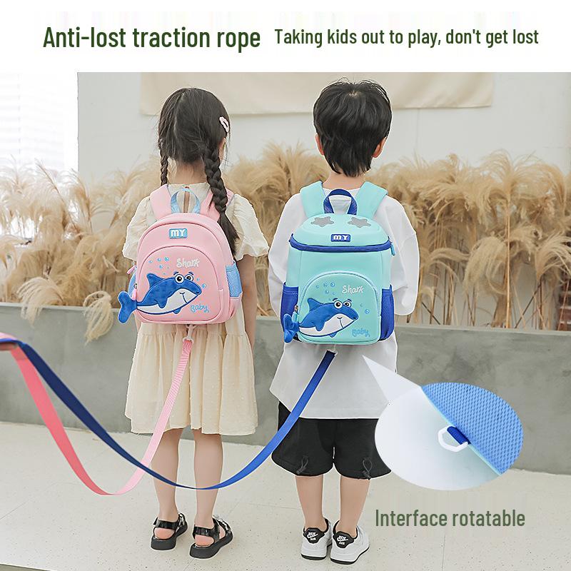 Neoprene Cartoon Whale Anti-Lost Backpack for 4-Year-Olds