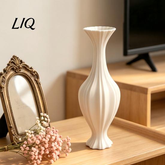 Chic Home Accents for Interior Design 3D Printed Artistic Vase, Modern Decorative Flower Minimalist Container, Rustic Decor Accessories Shelves Floral