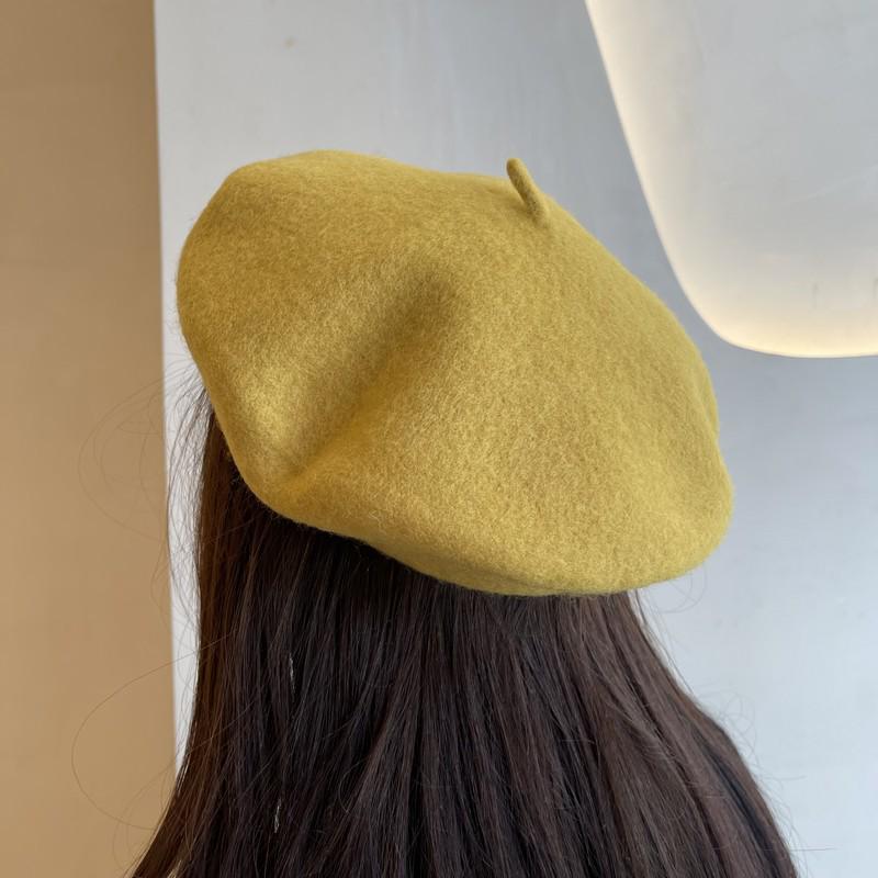 Berretto basco in lana alla moda coreana Beilei: Cappello da pittore versatile Autunno/Inverno