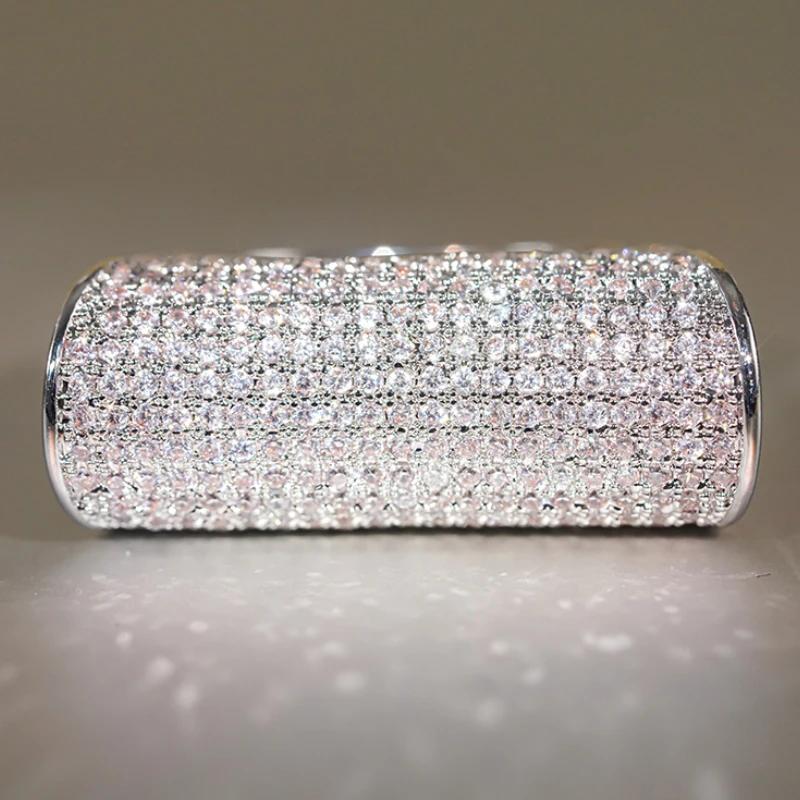 Unique Design Women Rings Full Bling Bling CZ Wedding Party Fashionable Female Rings New Gorgeous Jewelry Drop Shipping