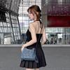 New Lee Denim Shoulder Bag, Adjustable Strap Regular Women's Vintage Denim Blue LE240104M-523