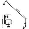 Sturdy Extensible Deck Hook for Hanging Bird Feeders and Plants with Flexible Rotation and Extended Arm for Wide Coverage