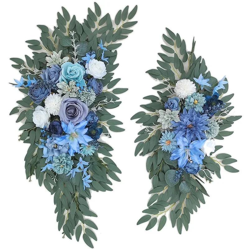 2 Piece Large Artificial Flower Arch Wedding Decor Floral Display Background Fake Plant Party Wall Ceremony Holiday Decoration