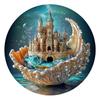 Castle On A Shell Wooden Puzzle Irregular Animal Shape Pieces Flat Wooden Puzzle