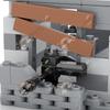 Military Architecture MOC Building Blocks DIY Base Defense Wall Postwar Breakage House Scene Model Assembly Bricks Toys For Kids