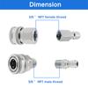 4 Pcs 3/8 Inch NPT Pressure Washer Adapter Set for Hose Ball Valve Wand with Tape Female Male Thread Fitting