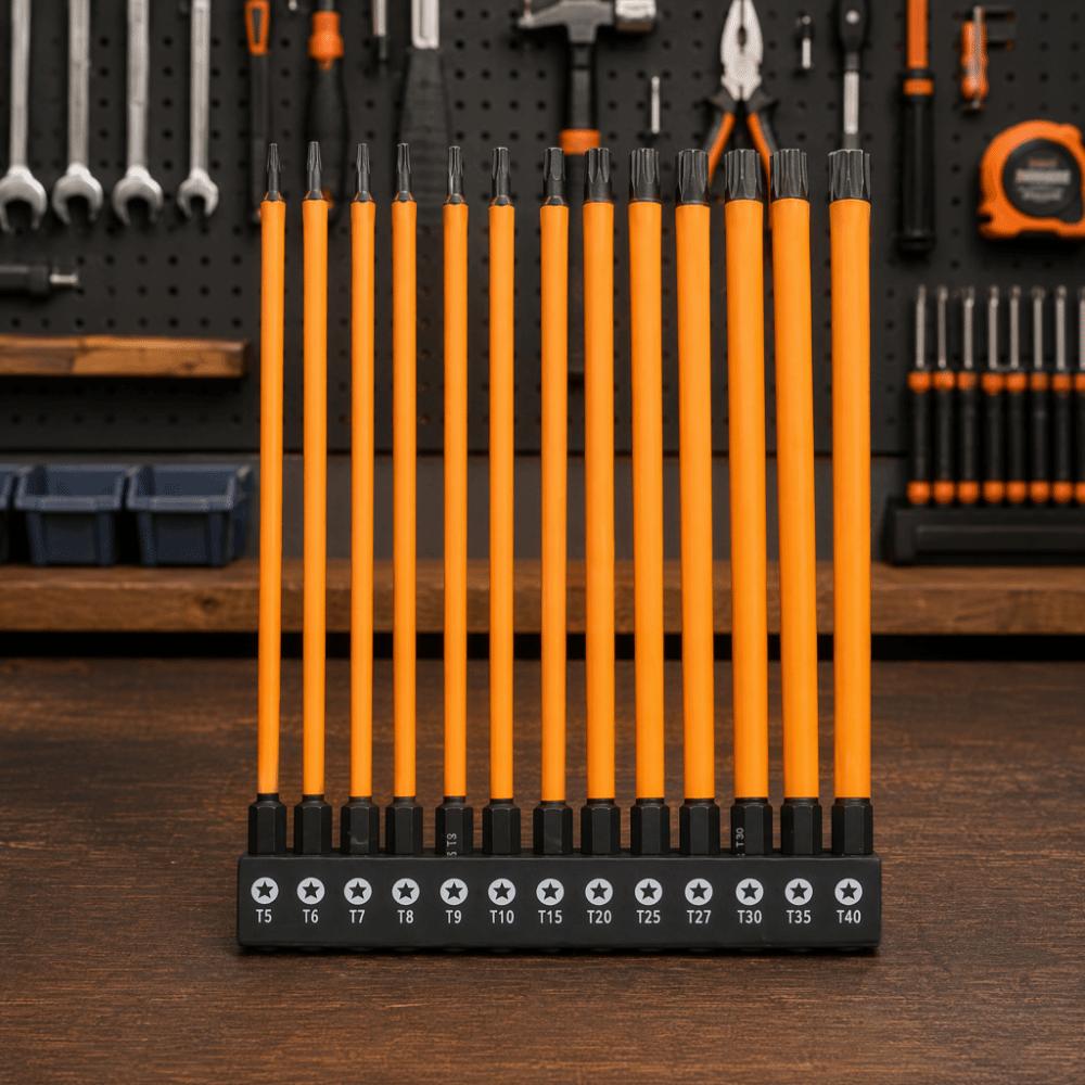 13pcs Magnetic Head Impact Driver Bit Set S2 Alloy Steel Hex Shank Bit Set Power Tool Accessories