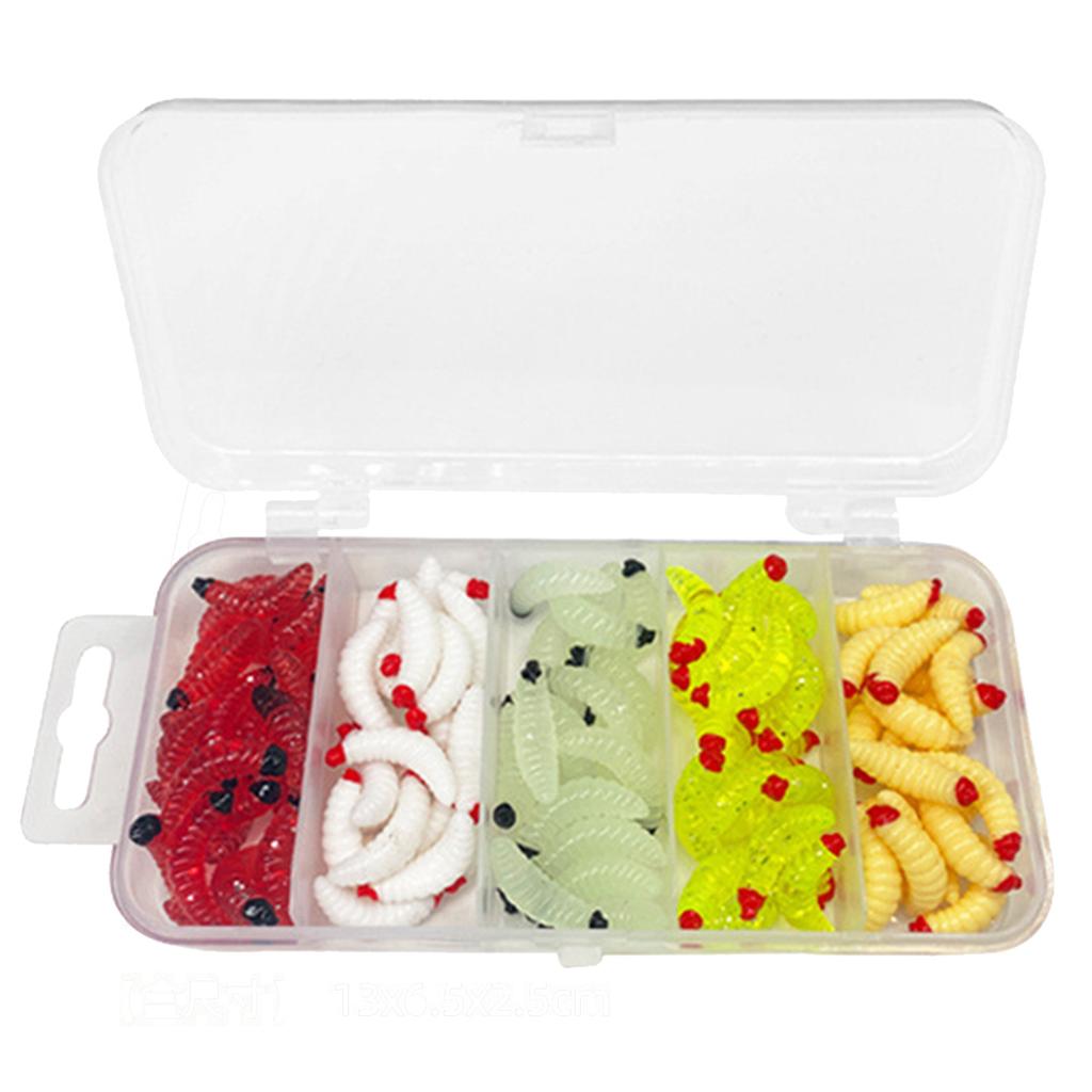 Soft Plastic Maggot Worm Earthworm Baits Soft Artificial Bread Worm Fishing Lure Artificial Baits Jigging Wobblers