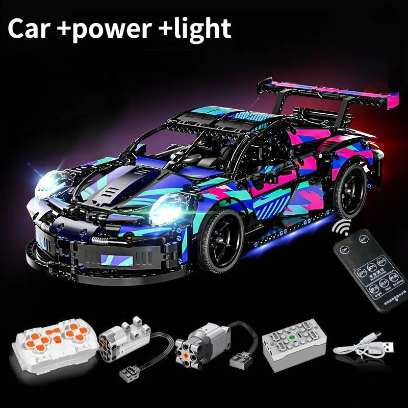 Cyberpunk Lambo Technical Super Sports Car for FKP 37 Building Block MOC Model Racing Vehicle Assemble Bricks Toy For Kids Gifts