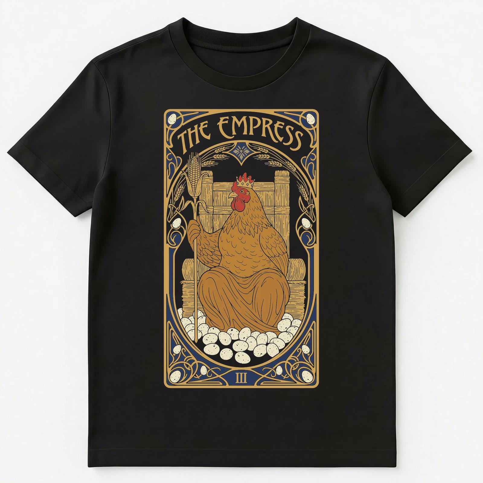 

Chicken Lover Tarot Reader Empress Hen Card Farm Unisex T-Shirt S