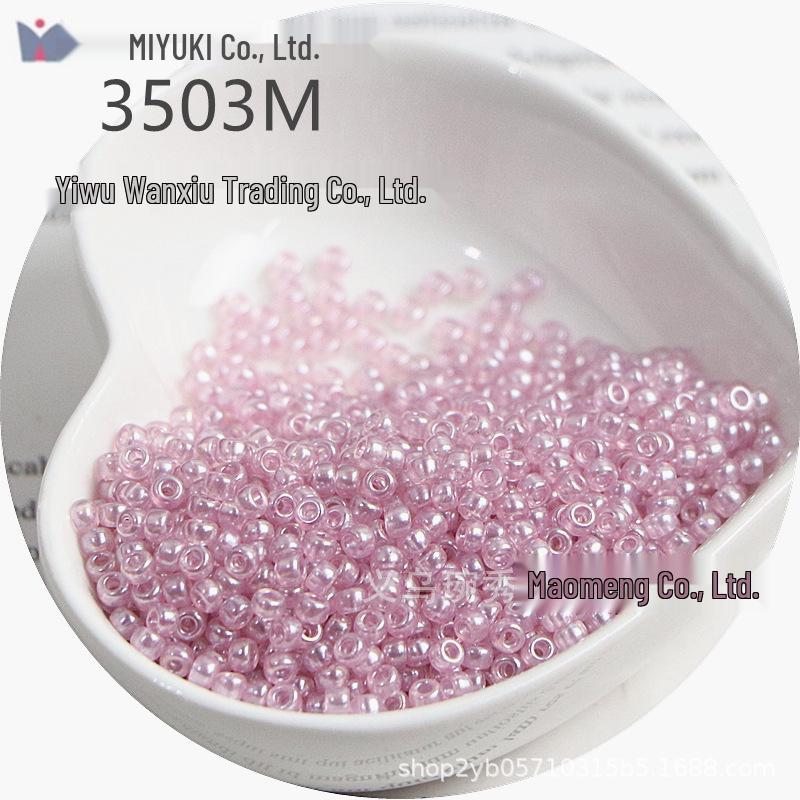 Perles de rocaille en verre transparent irisé Miyuki 3 mm pour la fabrication de bijoux DIY
