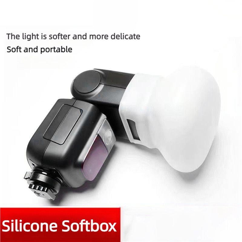 Superior-2X Silicone Flash Diffuser Soft Light Cover For Godox TT520 TT520II TT685 TT600 V860 II V850II Ad0200pro Flash Speedlit