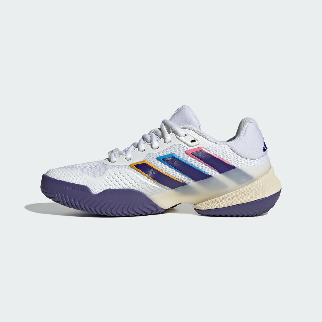 Adidas BARRICADE 14 Tennis Shoes Women's Low Top White/Collegiate Purp