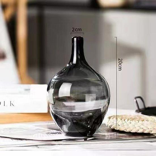 Transparent glas hydroponisk vas för blomsterarrangemang - Japansk klockblomma & Andromeda