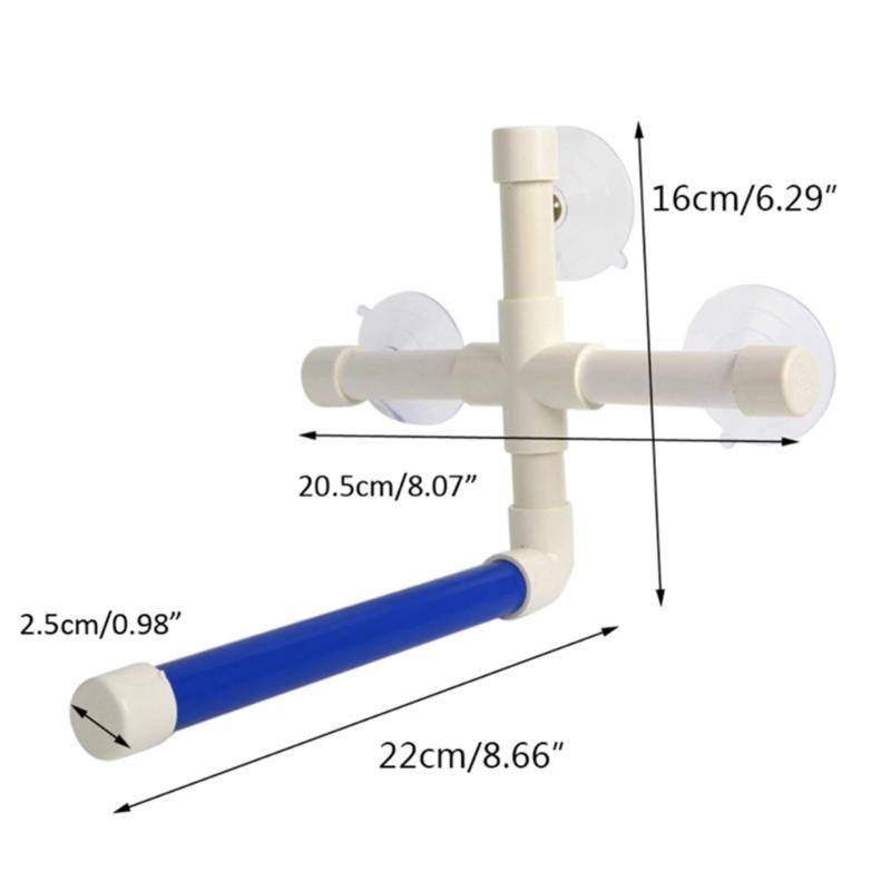 Parrot Bath Perch Bird Show Perches Plastic Standing Rod Rack Suction Cup top sale