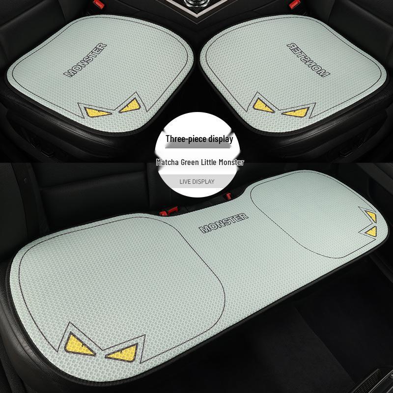 Universal Cartoon Linen Car Seat Cushion - Warm, Stylish, Four Seasons Comfort