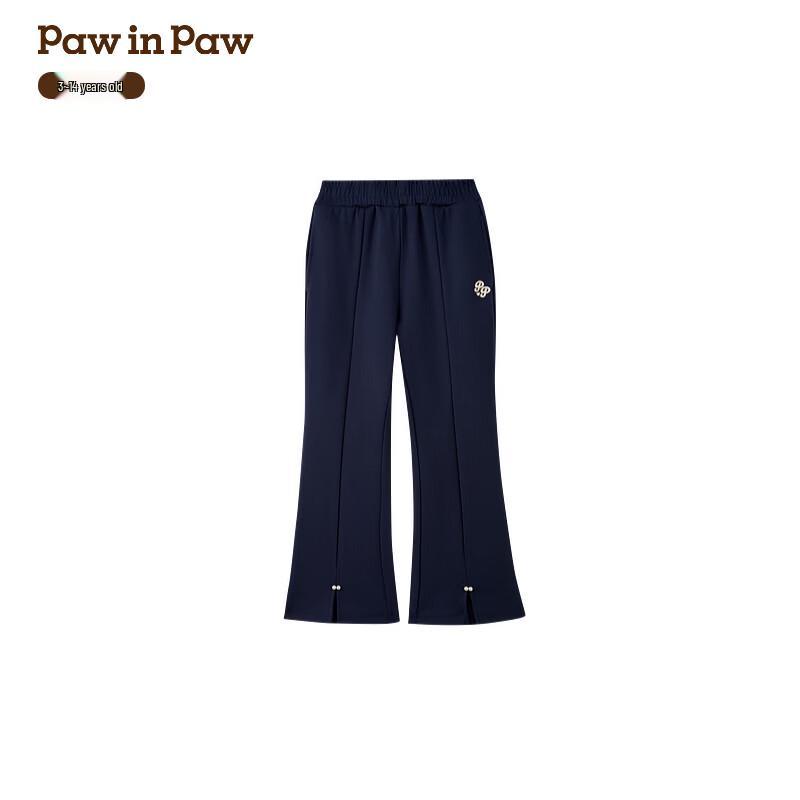 PawinPaw Girls  2026 Spring Cartoon Bear Flare Pants 130