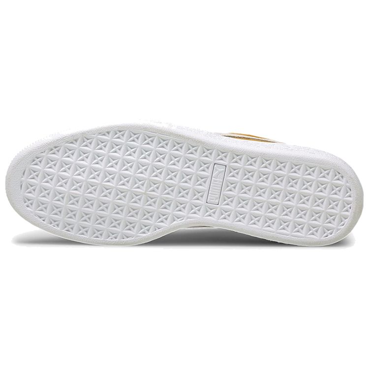 Puma Suede Classic 21 Unisex Honey Mustard White Sneakers 374915-05