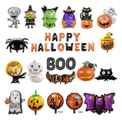 Halloween Pumpkin Ghost Balloons Halloween Decoration Spider Foil Balloon Bat Globos Halloween Party Supplies Inflatable Kid Toy