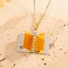 Titanium Steel Girl Love Letter Necklace Can Be Opened Pendant, Couple's New Personalized Temperament Necklace Collarbone Chain