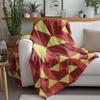 Geometric Pattern Fleece Blanket Soft Warm Throw Blanket Bed Sofa Cover Decorative Quilted Bedspread