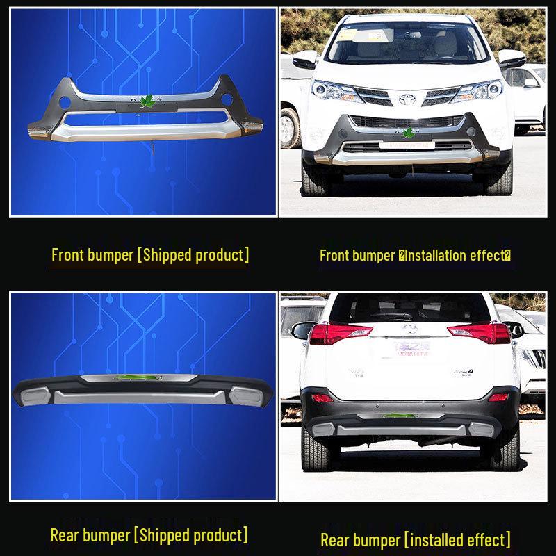 Front & Rear Bumper Protection Bars for 13-15 RAV4 - Decorative and Modified Styles