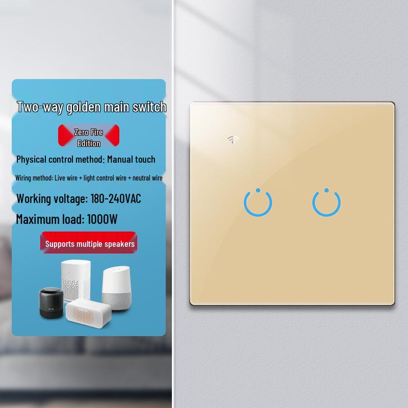 Zhengshang C4 Graffiti Smart WiFi+RF Switch, EU Standard, Voice-Controlled for Alexa & Google.