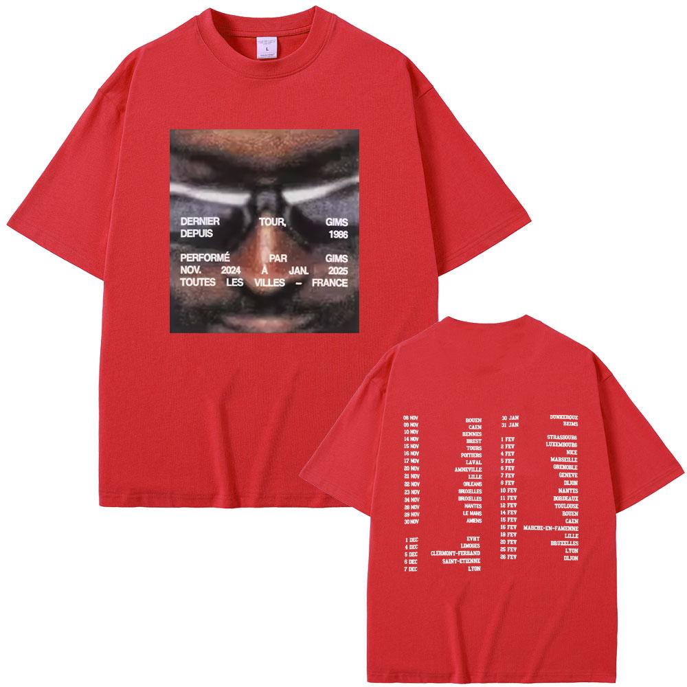 Rapper Gims LES DERNIERES VOLONTES DE MOZART Dernier Tour Tshirt Men Women Hip Hop Fashion Pop Music T Shirts Male Streetwear