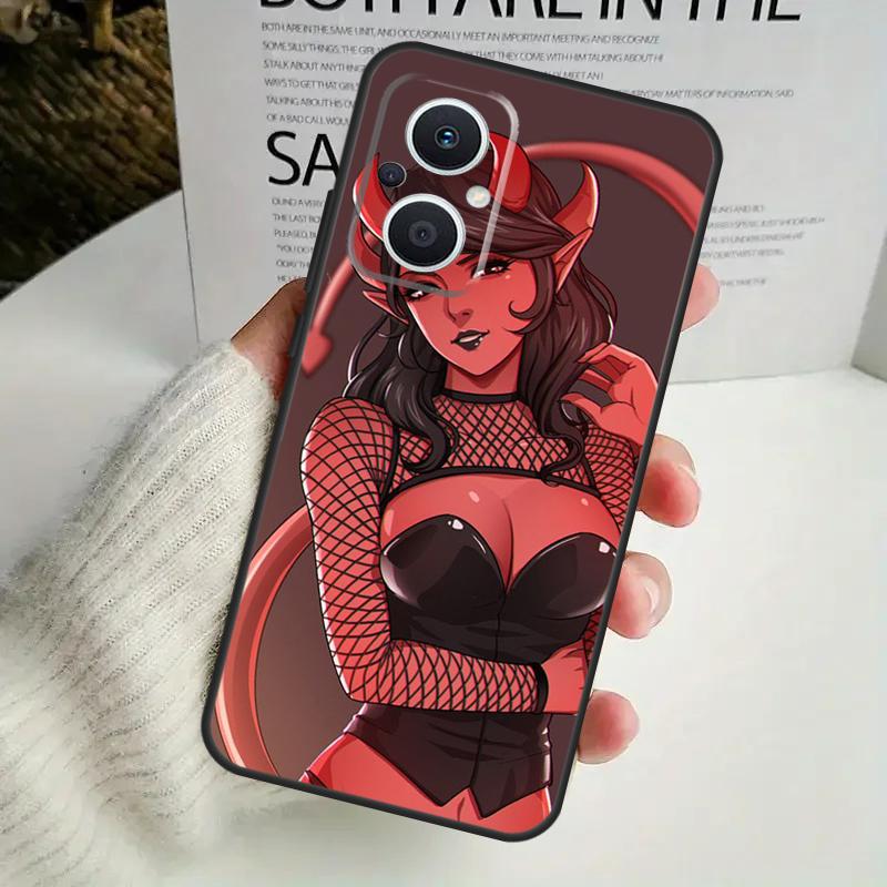 Devil Woman Phone Case For OPPO Reno 8T 14F 13 F 12 11 10 14 Pro 7 8 Lite OPPO Find X8 X6 X5 X9 Pro Cover
