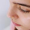 18K Gold Plated Nose Ring Hoop 925 Sterling Silver Spiral Nose Rings  Women