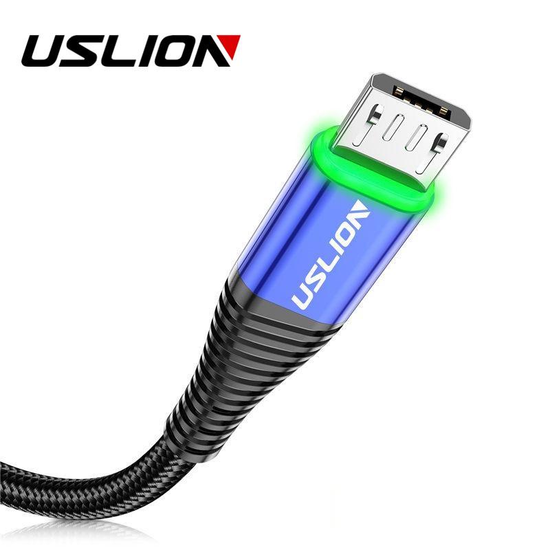 LED Micro USB Cable 3A Fast Charging Android Mobile Phone Microusb Data Cable 2M USB Charger Cord