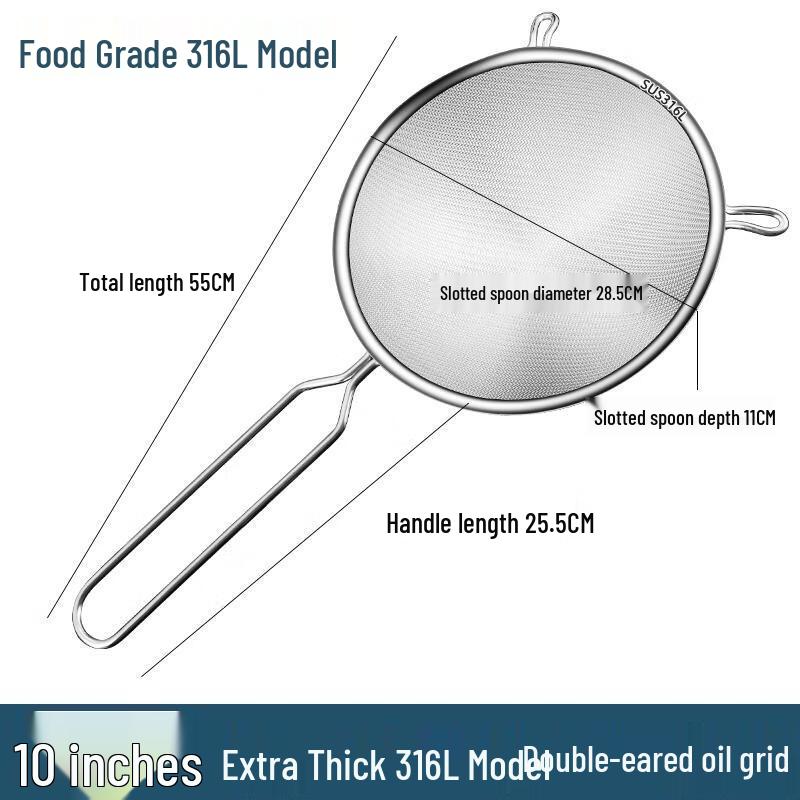 

HANDUNYOU 29CM 316 Stainless Steel Fine Mesh Colander