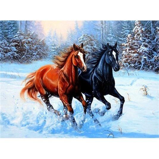 5D Full Drill Diamond Art Painting Kits Horses Cross Stitch Embroidery Decor 5D Full Drill Diamond Art Painting Kits Horses Cross Stitch Embroidery Decor